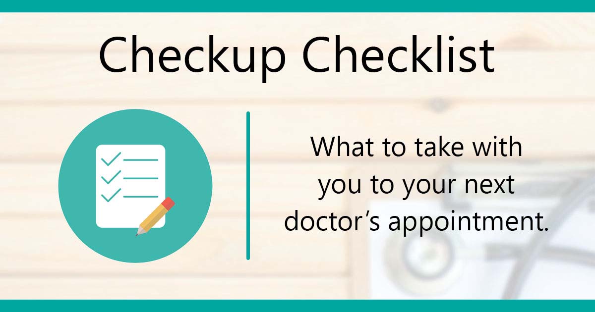 doctor checkup checklist notepad and pencil