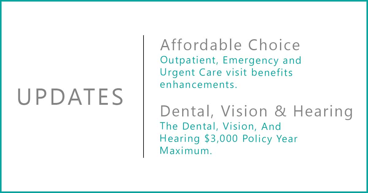 affordable choice and dental vision hearing update